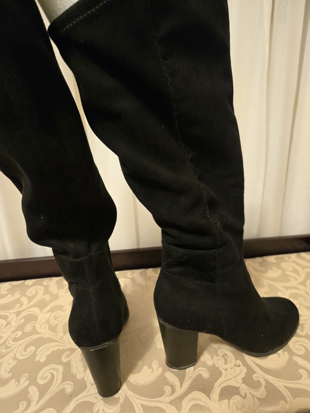 Style & Co. Black Over-the-Knee Block Heel Boots